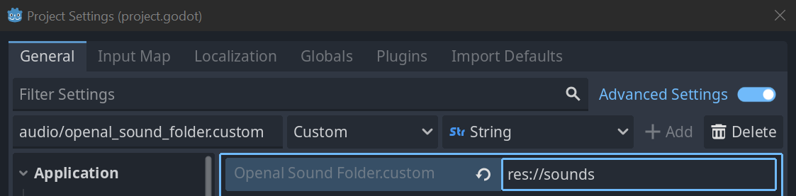 Project Settings > Audio > OpenAL sound folder setting